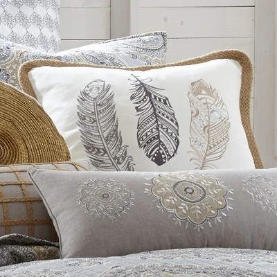 Solano Feathers Decorative Pillow - Levtex Home 1 Solano Feathers Decorative Pillow - Levtex Home