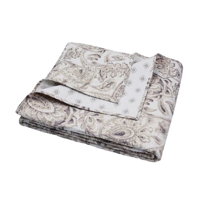 Fallon Paisley Quilted Throw - Levtex Home 2 Fallon Paisley Quilted Throw - Levtex Home - Image 2