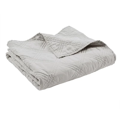 Linen Front/Cotton Back Quilted Throw - Levtex Home 8 Linen Front/Cotton Back Quilted Throw - Levtex Home - Image 8