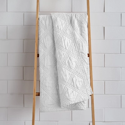 Linen Front/Cotton Back Quilted Throw - Levtex Home 1 Linen Front/Cotton Back Quilted Throw - Levtex Home