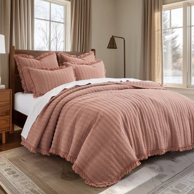 Wilhemina Dusty Rose Euro Sham 2pk - Levtex Home 2 Wilhemina Dusty Rose Euro Sham 2pk - Levtex Home - Image 2