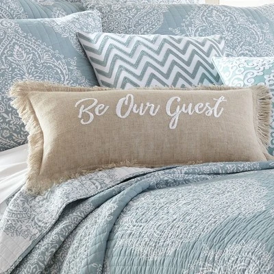 Pembroke Be Our Guest Decorative Pillow - Levtex Home 1 Pembroke Be Our Guest Decorative Pillow - Levtex Home