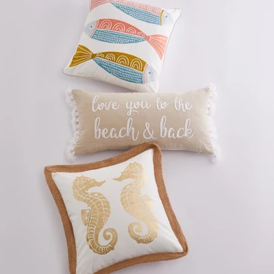 Beacon Beach And Back Pillow - Levtex Home 1 Beacon Beach And Back Pillow - Levtex Home
