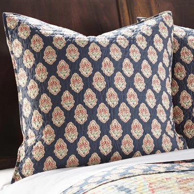 Moreno Medallion Quilted Euro Sham - 2pk - Levtex Home 1 Moreno Medallion Quilted Euro Sham - 2pk - Levtex Home