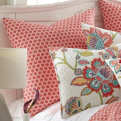 Clementine Spring Euro Sham 2pk- Levtex Home 1 Clementine Spring Euro Sham 2pk- Levtex Home