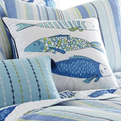 Catalina Printed Fish Decorative Pillow - Levtex Home 2 Catalina Printed Fish Decorative Pillow - Levtex Home - Image 2