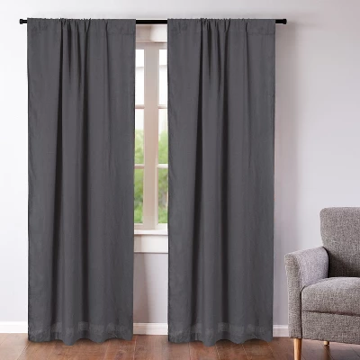 100% Linen - Lined Curtain Panel - 2pk - Levtex Home 5 100% Linen - Lined Curtain Panel - 2pk - Levtex Home - Image 5