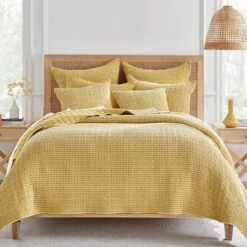 Mills Waffle Ochre Euro Sham Set Of 2- Levtex Home 5 Mills Waffle Ochre Euro Sham Set Of 2- Levtex Home -CozyNest Sales Store GUEST 76bd820e 211c 4242 a3b7 2cb03db8066e
