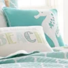 Del Ray Embroidered Seahorse Decorative Pillow - Levtex Home