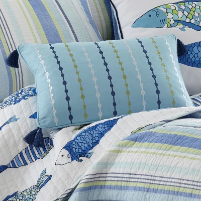 Catalina Embroidered Tassel Decorative Pillow - Levtex Home 2 Catalina Embroidered Tassel Decorative Pillow - Levtex Home - Image 2