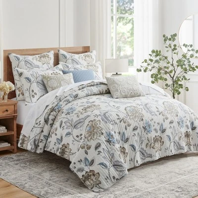 Maileen Neutral Blue Euro Sham Set Of 2 - Levtex Home 2 Maileen Neutral Blue Euro Sham Set Of 2 - Levtex Home - Image 2