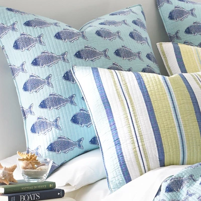 Bayport Euro Sham - Set Of 2 - Multicolor - Levtex Home 1 Bayport Euro Sham - Set Of 2 - Multicolor - Levtex Home