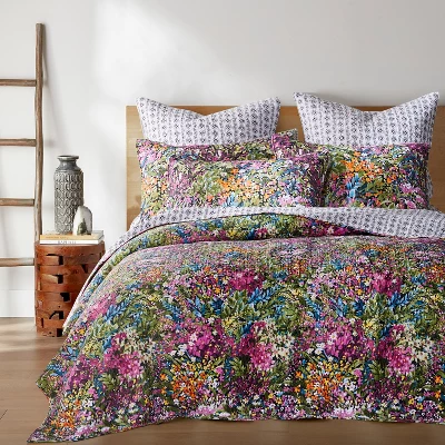 Basel Floral Quilt And Pillow Sham Set - Levtex Home 6 Basel Floral Quilt And Pillow Sham Set - Levtex Home - Image 6
