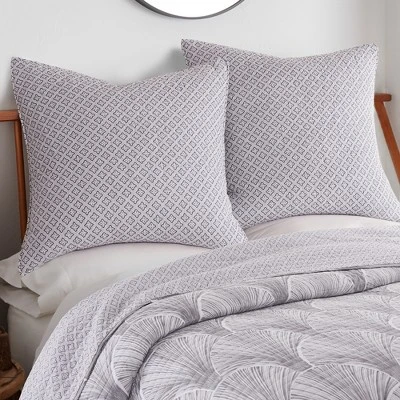 Wexford Grey Euro Sham Set - Two Euro Shams - Levtex Home 1 Wexford Grey Euro Sham Set - Two Euro Shams - Levtex Home