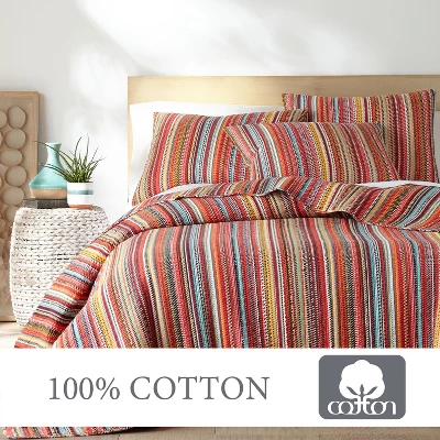 Uluru Stripe Quilt And Pillow Sham Set - Levtex Home 3 Uluru Stripe Quilt And Pillow Sham Set - Levtex Home - Image 3