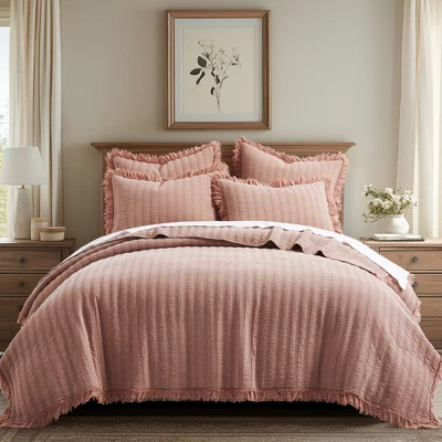 Wilhemina Dusty Rose Euro Sham 2pk - Levtex Home 3 Wilhemina Dusty Rose Euro Sham 2pk - Levtex Home - Image 3
