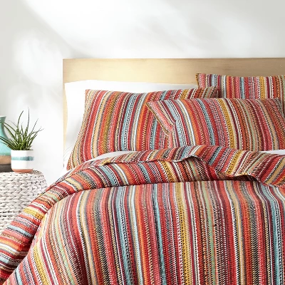 Uluru Stripe Quilt And Pillow Sham Set - Levtex Home 1 Uluru Stripe Quilt And Pillow Sham Set - Levtex Home