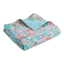 Karola Floral Quilted Throw - Levtex Home -CozyNest Sales Store GUEST bc8c99ee 7cc8 4863 a088 c7ec786c3715