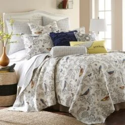 Mockingbird Toile Quilt And Pillow Sham Set - Levtex Home 11 Mockingbird Toile Quilt And Pillow Sham Set - Levtex Home -CozyNest Sales Store GUEST cc5ba5eb 4eab 4792 ae54 9822aba91136