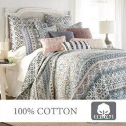 Addie Floral Quilt And Pillow Sham Set - Levtex Home -CozyNest Sales Store GUEST cf2cec6b 3cd1 4d9e 8a36 863ca093703e