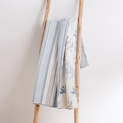Ipanema Coastal Stripe Quilted Throw - Levtex Home 2 Ipanema Coastal Stripe Quilted Throw - Levtex Home - Image 2