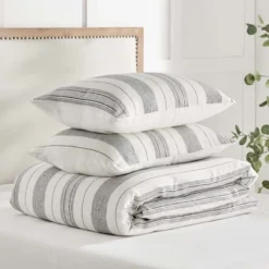 Monroe Stripe Grey Duvet Set - Levtex Home -CozyNest Sales Store GUEST dae8a82a 74c3 408c 85aa a7bcbe79a194