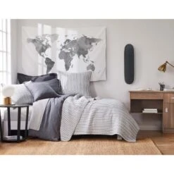 Grey Sateen Twin-XL 3pc Sheet Set - Levtex Home -CozyNest Sales Store GUEST dc53a7ac 7083 41b1 8360 a646f7f67e1b 1