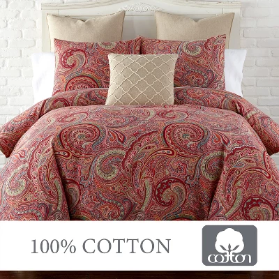 Spruce Red Duvet Set - Levtex Home 3 Spruce Red Duvet Set - Levtex Home - Image 3