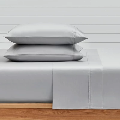 Gray Sateen Twin 3pc Sheet Set - Levtex Home 1 Gray Sateen Twin 3pc Sheet Set - Levtex Home